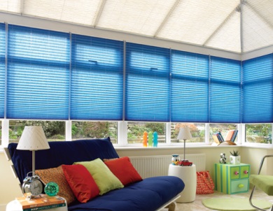 Conservatory Pleated Blinds